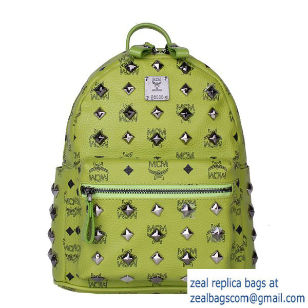 High Quality Replica Hot Sale MCM Stark Studded Small Backpack MC2089S Green